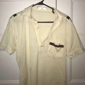 Vintage Green + Red Stripe Button Down